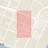 Karta som med röd fyrkant ramar in Järnvägsgatan, Skolgatan, Örebro, Örebro län