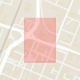 Karta som med röd fyrkant ramar in Örebro, Nobelgatan, Örebro län