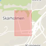 Karta som med röd fyrkant ramar in Ekholmsvägen, Stockholm, Stockholms län