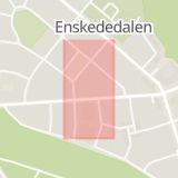 Karta som med röd fyrkant ramar in De Gamlas Väg, Rimbo, Norrtälje, Stockholms län
