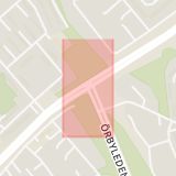 Karta som med röd fyrkant ramar in Örby, Huddingevägen, Örbyleden, Stockholm, Stockholms län