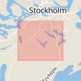 Karta som med röd fyrkant ramar in Huddinge, Stockholms län