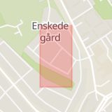 Karta som med röd fyrkant ramar in Öselvägen, Enskede Gård, Stockholm, Stockholms län