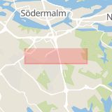 Karta som med röd fyrkant ramar in Enskede, Sockenvägen, Nacka Kommun, Stockholm, Stockholms län