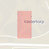 Karta som med röd fyrkant ramar in Västertorp, Störtloppsvägen, Stockholm, Stockholms län