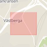 Karta som med röd fyrkant ramar in Elektravägen, Västberga, Stockholm, Stockholms län