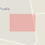 Karta som med röd fyrkant ramar in Diktargatan, Vivalla, Örebro, Örebro län