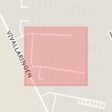 Karta som med röd fyrkant ramar in Lyrikgatan, Vivalla, Örebro, Örebro län
