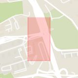 Karta som med röd fyrkant ramar in Tvärbanan, Gullmarsplan, Stockholm, Stockholms län