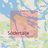 Karta som med röd fyrkant ramar in Salem, Stockholms län