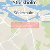 Karta som med röd fyrkant ramar in Hammarbytunneln, Essingeleden, Stockholm, Stockholms län