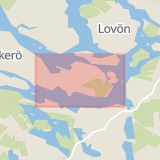 Karta som med röd fyrkant ramar in Ekerö Kommun, Ekerö, Stockholms län