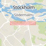 Karta som med röd fyrkant ramar in Gamla Enskede, Södra Länken, Stockholm, Stockholms län