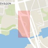 Karta som med röd fyrkant ramar in Johanneshovsbron, Södermalm, Stockholm, Stockholms län