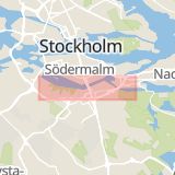 Karta som med röd fyrkant ramar in Årstatunneln, Stockholm, Stockholms län
