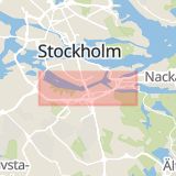 Karta som med röd fyrkant ramar in Hammarbytunneln, Stockholm, Stockholms län