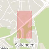 Karta som med röd fyrkant ramar in Skuru Skolväg, Värmdövägen, Nacka, Stockholms län