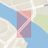 Karta som med röd fyrkant ramar in Liljeholmsbron, Bredäng, Stockholm, Stockholms län