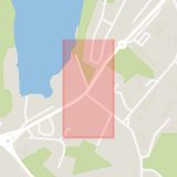 Karta som med röd fyrkant ramar in Fruvik, Skärgårdsvägen, Viks Backe, Värmdö, Stockholms län