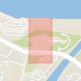 Karta som med röd fyrkant ramar in Fåfängan, Södermalm, Alsnögatan, Stockholm, Stockholms län