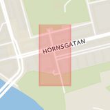 Karta som med röd fyrkant ramar in Lignagatan, Södermalm, Stockholm, Stockholms län