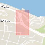 Karta som med röd fyrkant ramar in Folkungagatan, Londonviadukten, Stockholm, Stockholms län