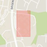 Karta som med röd fyrkant ramar in Universitetssjukhuset, Örebro, Karlskoga, Örebro län