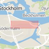 Karta som med röd fyrkant ramar in Södermalm, Folkungagatan, Lägsta, Stockholm, Stockholms län