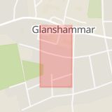 Karta som med röd fyrkant ramar in Glanshammar, Stockholm, Örebro, Örebro län