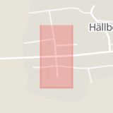 Karta som med röd fyrkant ramar in Hällberga, Eskilstuna, Södermanlands län
