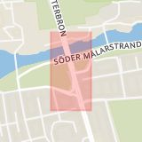 Karta som med röd fyrkant ramar in Hornstull, Södermalm, Västerbron, Långholmsgatan, Stockholm, Stockholms län