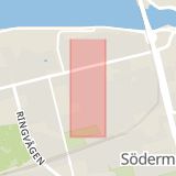 Karta som med röd fyrkant ramar in Timmermansgatan, Stockholm, Stockholms län