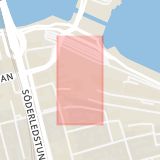 Karta som med röd fyrkant ramar in Londonviadukten, Slussen, Stockholm, Stockholms län
