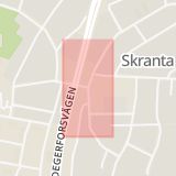 Karta som med röd fyrkant ramar in Örebro, Karlskoga, Skranta, Karlstad, Örebro län