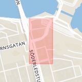 Karta som med röd fyrkant ramar in Nynäsvägen, Enskede, Hornsgatan, Stockholm, Stockholms län