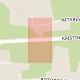 Karta som med röd fyrkant ramar in Botorp, Trafikplats Odlingen, Karlskoga, Örebro län