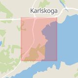 Karta som med röd fyrkant ramar in Aggerud, Karlskoga, Örebro län
