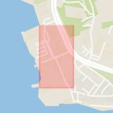 Karta som med röd fyrkant ramar in Djurgården, Allmänna Gränd, Stockholm, Stockholms län