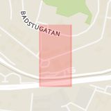 Karta som med röd fyrkant ramar in Medborgarplatsen, Folkets Hus, Karlskoga, Örebro län