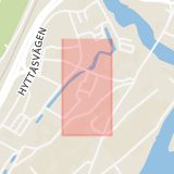 Karta som med röd fyrkant ramar in Grythyttan, Gyttorp, Karlskoga, Örebro län