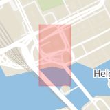 Karta som med röd fyrkant ramar in Klaratunneln, Tegelbacken, Stockholm, Stockholms län