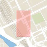 Karta som med röd fyrkant ramar in Cityterminalen, Stockholm, Stockholms län