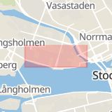 Karta som med röd fyrkant ramar in Hantverkargatan, Stockholm, Stockholms län