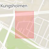 Karta som med röd fyrkant ramar in Sysslomansgatan, Stockholm, Stockholms län