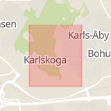 Karta som med röd fyrkant ramar in Bohult, Kulan, Badstugatan, Karlskoga, Örebro län