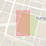 Karta som med röd fyrkant ramar in Kungsholmen, Kronobergsparken, Stockholm, Stockholms län