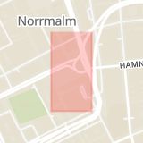 Karta som med röd fyrkant ramar in Sergels Torg, Dansen, Stockholm, Stockholms län
