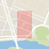 Karta som med röd fyrkant ramar in Östermalm, Lovisagatan, Stockholm, Stockholms län