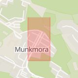 Karta som med röd fyrkant ramar in Munkmora, Värmdö, Stockholms län