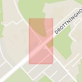 Karta som med röd fyrkant ramar in Drottningholmsvägen, Åkeshovsvägen, Stockholm, Stockholms län
